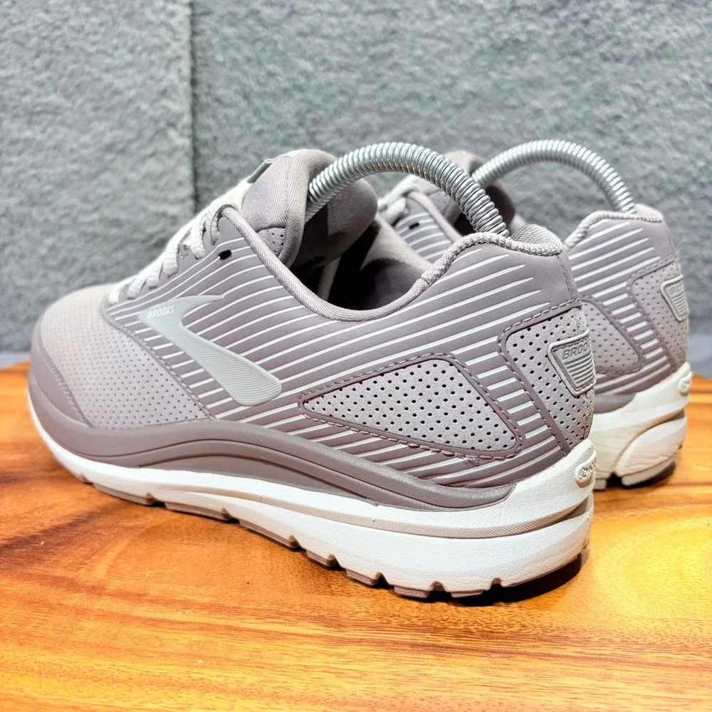 Brooks Addiction Walker 2 Grey White Walking Shoes 1203081D094 Womens 8.5 Wide D